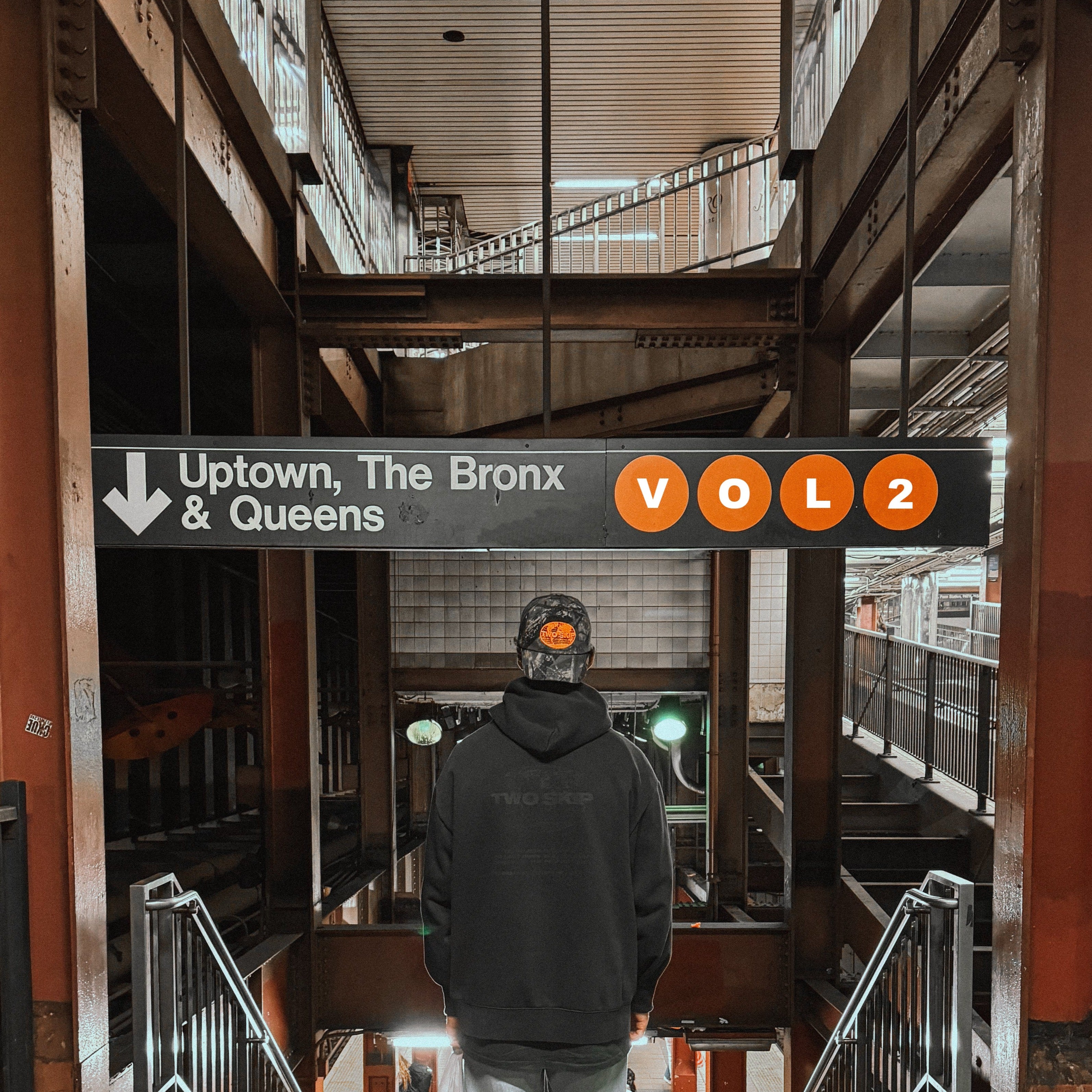 Camo World Cap and The Ski The World Hoodie In NYC Subway Station