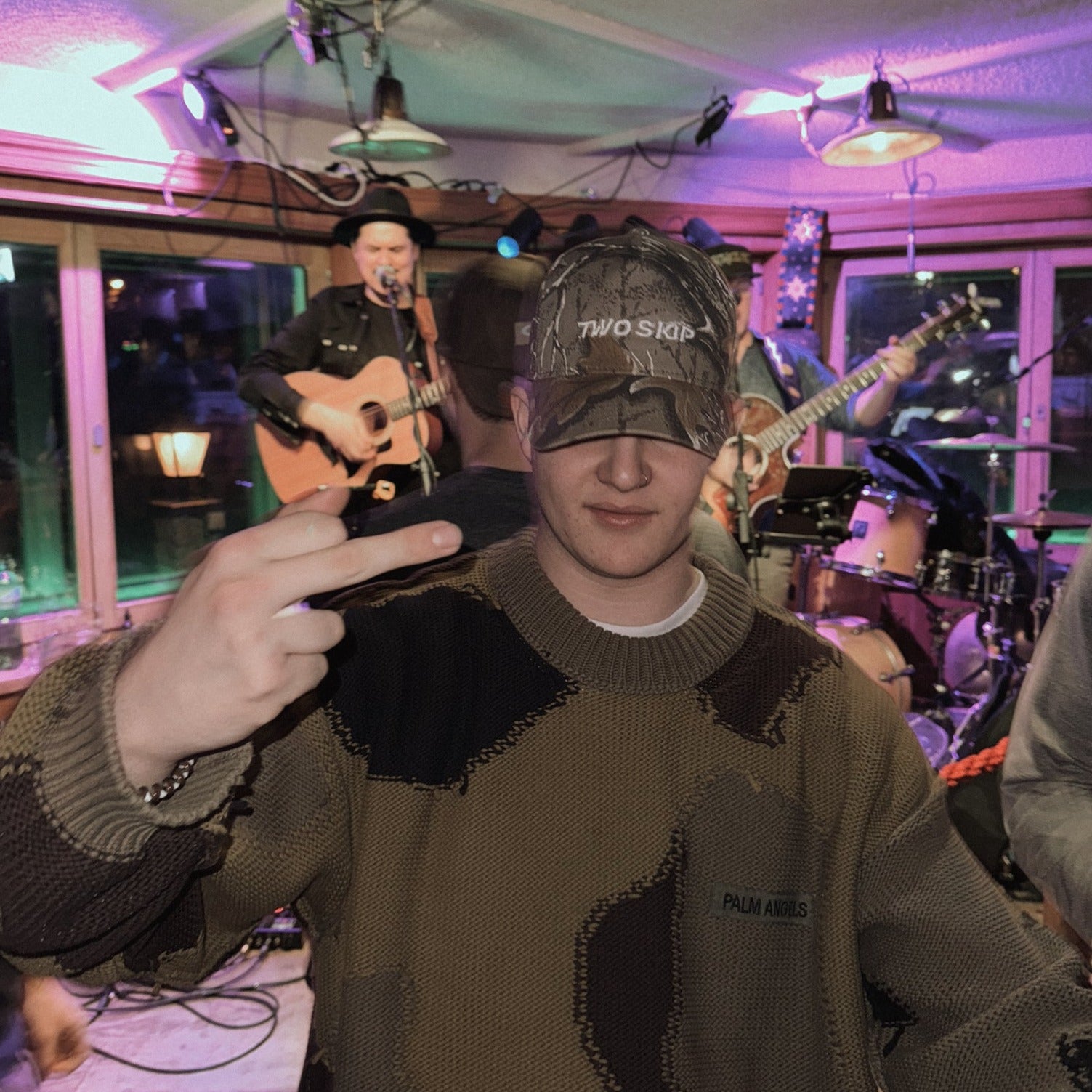 The Camo Wordmark Cap at Papperlas Pub in Zermatt