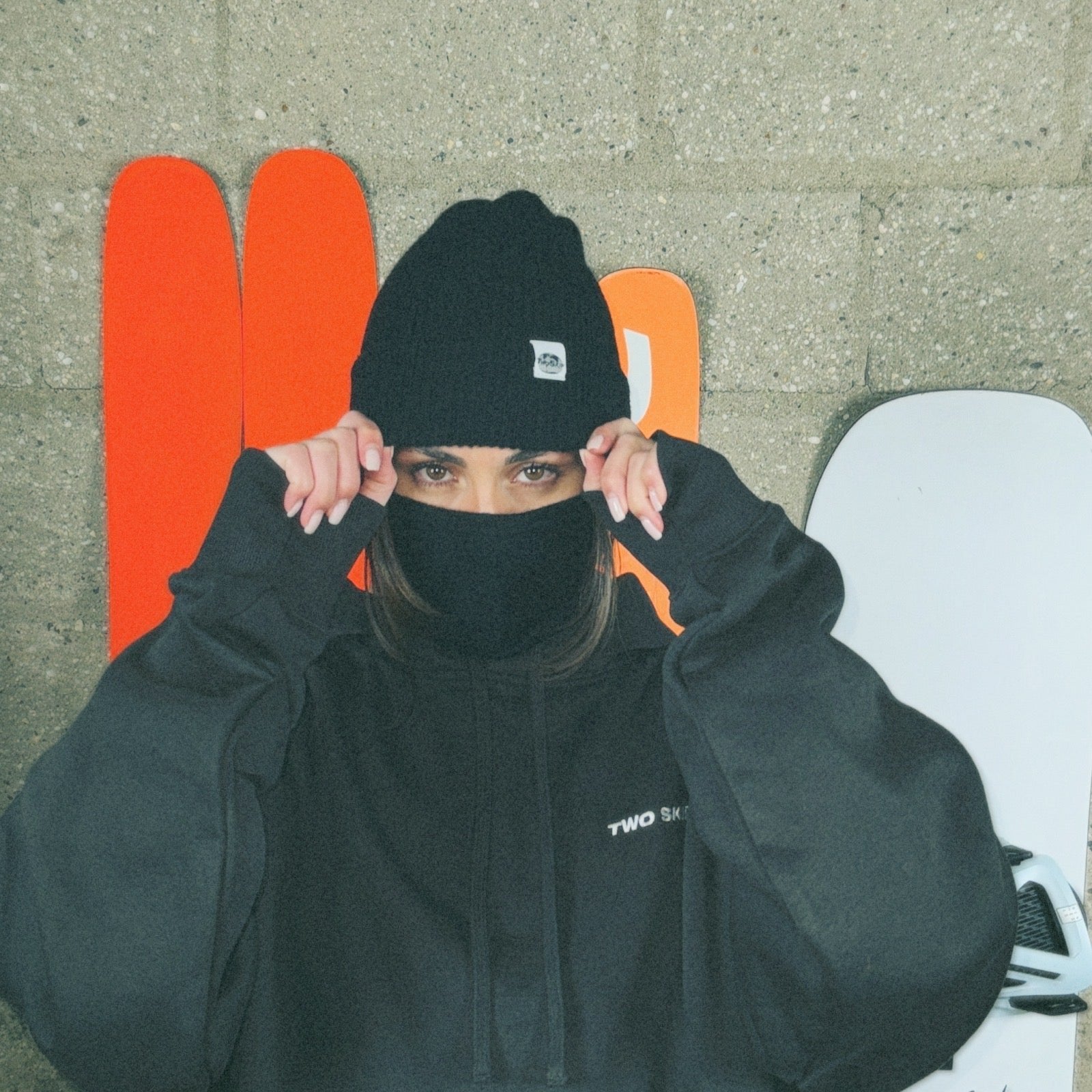 The "Ski The World" Merino Wool Blend Balaclava